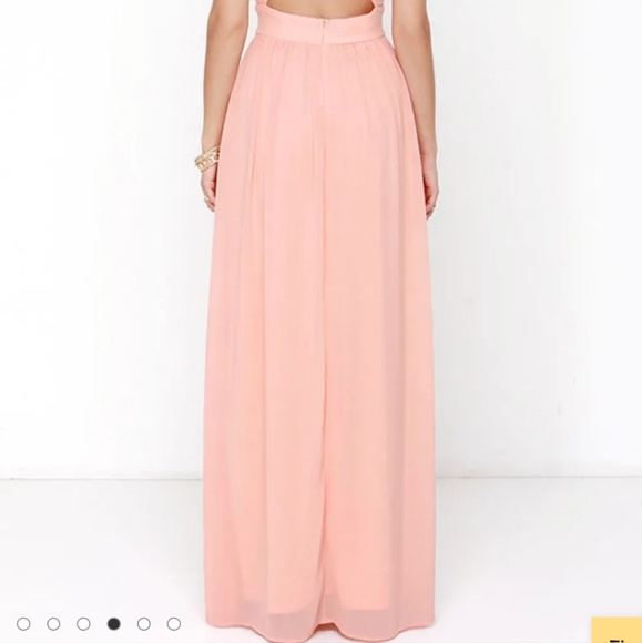 Lulus Chimerical Creation Peach Maxi Dress/ XS. - Picture 5 of 14